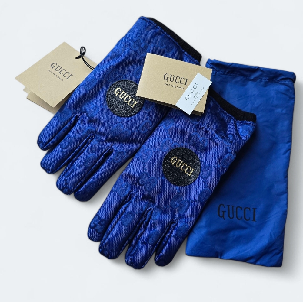 Gucci Cashmere Lined GG Monogram Gloves